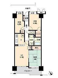 ノバハイツ日和山公園 3LDKの間取図画像