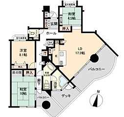パークヴィラあたがわ壱番館 3LDKの間取図画像