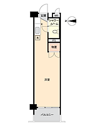 カーサ大森B ワンルームの間取図画像