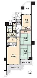ヴェルドール藤井寺 3LDKの間取図画像