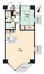 グラントピア丹沢 1LDKの間取図画像