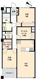 第一ビル 2SLDKの間取図画像
