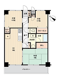 グレイス相模大野 3DKの間取図画像
