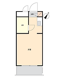 ユースフル駒沢大学 ワンルームの間取図画像