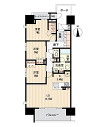 サンメゾン豊川稲荷サウス 3LDKの間取図画像