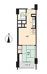 鳴子サンハイツ 1DKの間取図画像