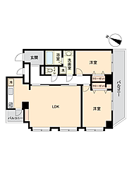 藤和シティコープ初台 2LDKの間取図画像