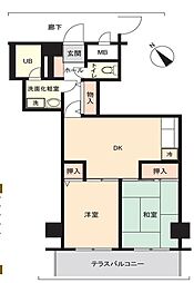 信開ドムス広小路 2LDKの間取図画像