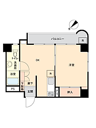 セブンスターマンション西荻 1DKの間取図画像