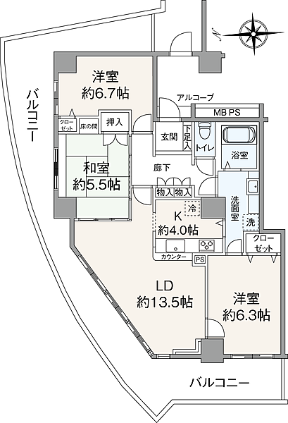 間取りを拡大表示