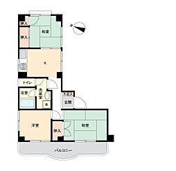 ハイム二本松 3Kの間取図画像