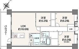 グーディッシュ北小金 3LDKの間取図画像