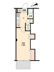 旭ケ丘マンション 1Kの間取図画像