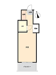 TOP桜ケ丘2 ワンルームの間取図画像