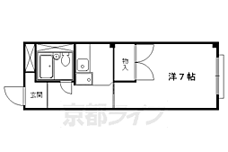 ジュンヒル 3階1Kの間取り