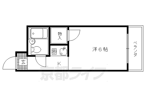 京都府京都市北区紫野上野町(賃貸マンション1K・2階・16.00㎡)の写真 その2