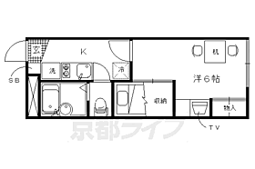 京都府京都市北区上賀茂津ノ国町（賃貸アパート1K・1階・22.35㎡） その2