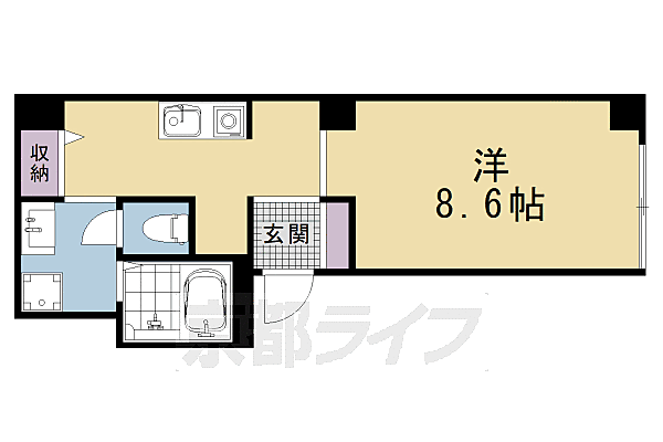 ＣＯＣＯ下鴨 403｜京都府京都市左京区下鴨西林町(賃貸マンション1K・4階・32.80㎡)の写真 その2