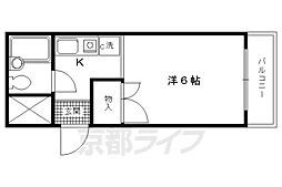 山本マンション 1Kの間取図画像