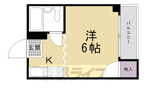 ドミトリー北斗 203｜京都府京都市東山区本町7丁目(賃貸マンション1K・2階・18.90㎡)の写真 その2