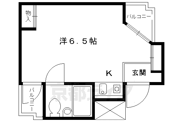 デトムワン京大前 404｜京都府京都市左京区田中大堰町(賃貸マンション1K・4階・17.24㎡)の写真 その2