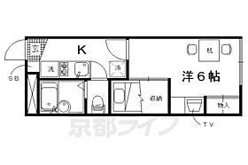 京都府京都市北区西賀茂鹿ノ下町（賃貸アパート1K・2階・19.87㎡） その2