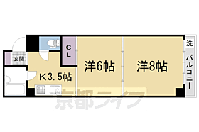 サンチェリーたかだIII 421 ｜ 京都府京都市左京区高野清水町（賃貸マンション2K・4階・34.00㎡） その2