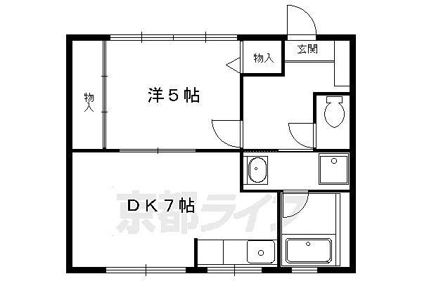 プルーリオン下鴨 103｜京都府京都市左京区下鴨東本町(賃貸マンション1DK・1階・31.86㎡)の写真 その2