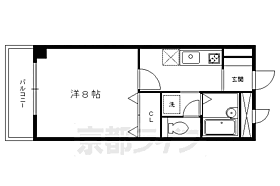 ローレル松ヶ崎 202 ｜ 京都府京都市左京区松ケ崎堀町（賃貸マンション1K・2階・27.36㎡） その2