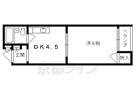 メモリー北白川 107 ｜ 京都府京都市左京区一乗寺野田町（賃貸マンション1DK・1階・23.00㎡） その2