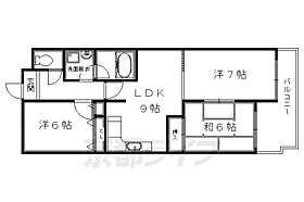 フロイデン北大路 503 ｜ 京都府京都市左京区一乗寺地蔵本町（賃貸マンション3LDK・5階・74.00㎡） その2