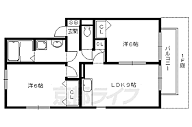 京都府京都市北区西賀茂南今原町（賃貸アパート2LDK・1階・40.86㎡） その2