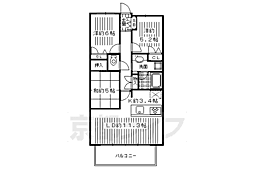 京都市営烏丸線 鞍馬口駅 徒歩20分の賃貸マンション 4階3LDKの間取り