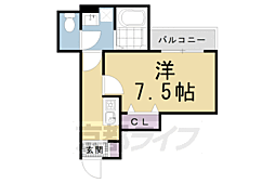 Ｒｏｌｌｓ　Ｌｉｎｋｓ　修学院 2階1Kの間取り