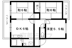 ガーデンハイツ花園 1階3DKの間取り