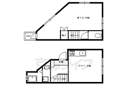 ビアンフェ下鴨　西棟 1階1DKの間取り