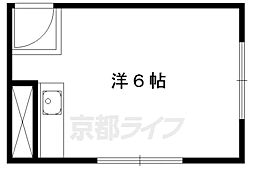 阪急京都本線 西院駅 徒歩10分の賃貸マンション 3階ワンルームの間取り