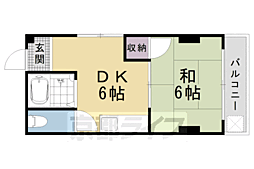 レジデンスＳＹ 3階1DKの間取り