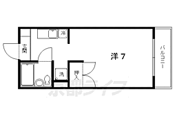 サンシティ共立 1階1Kの間取り