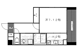 プラネシア京阪出町柳 5階1Kの間取り