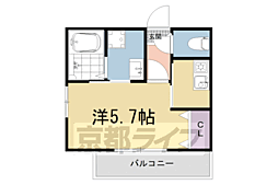 ＬＵＣＩＡＺ一乗寺 1階1Kの間取り