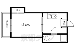 銀閣寺ハウス 3階1Kの間取り