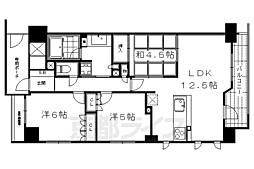 京都市営烏丸線 四条駅 徒歩3分の賃貸マンション 2階3LDKの間取り