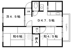 ハイツマキ−バ 1階3DKの間取り