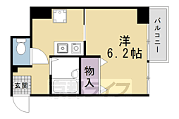武與門ビル 4階1Kの間取り