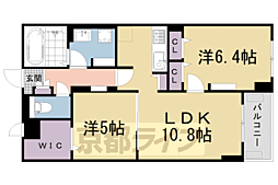グロブナーパレス北山 1階2LDKの間取り