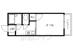 メゾン・ド・楓光 1階1Kの間取り