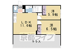 Ｎｏｒｔｈｅｒｎ　Ｔｉｄｅ　Ｌｅｇａｃｙ 1階2LDKの間取り