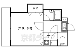 聖護院谷口マンション ワンルームの間取図画像
