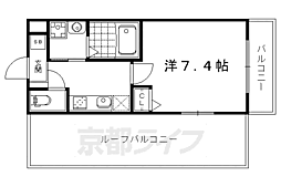 A-mon京大北NIGO 1Kの間取図画像